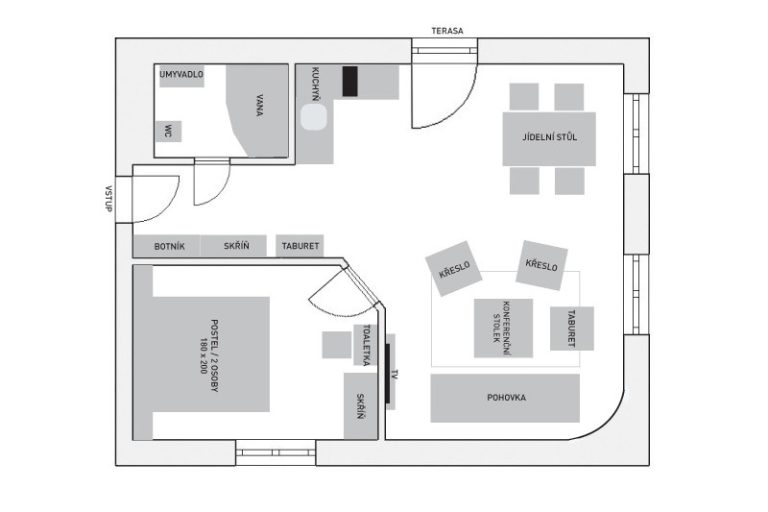Plan apartmánu Nippon