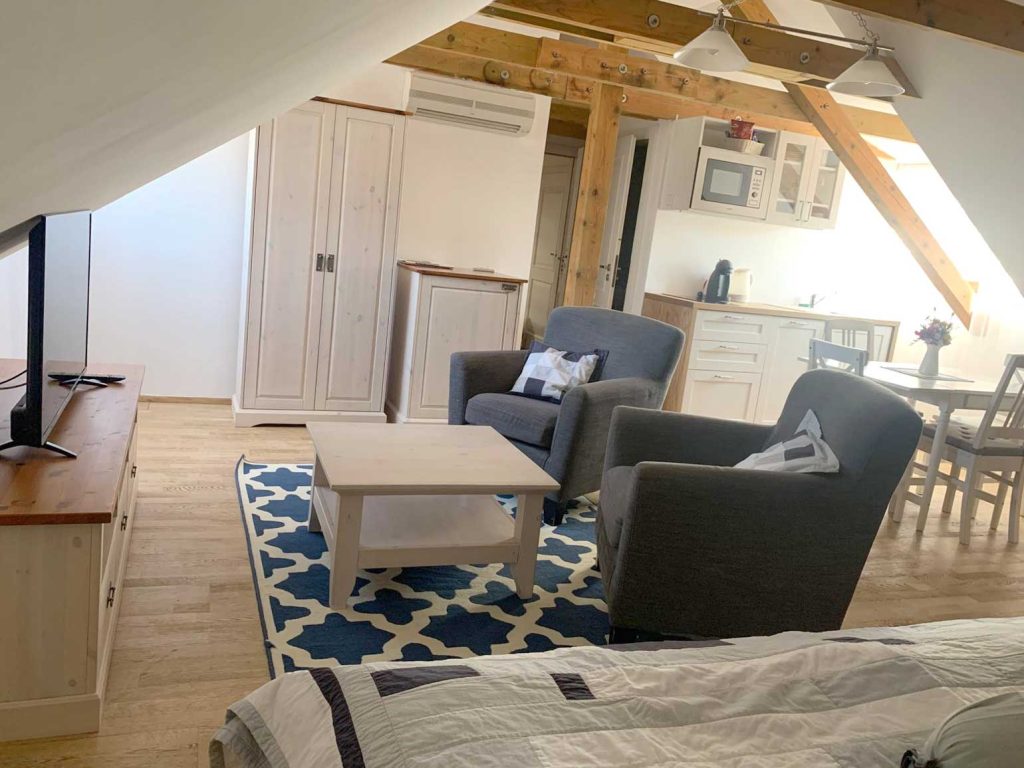Apartmán Korčula, pohled na křesla